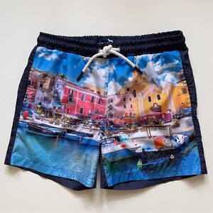 Harmont & Blaine Boys Amalfi Printed Swim Trunks - Size 10Y